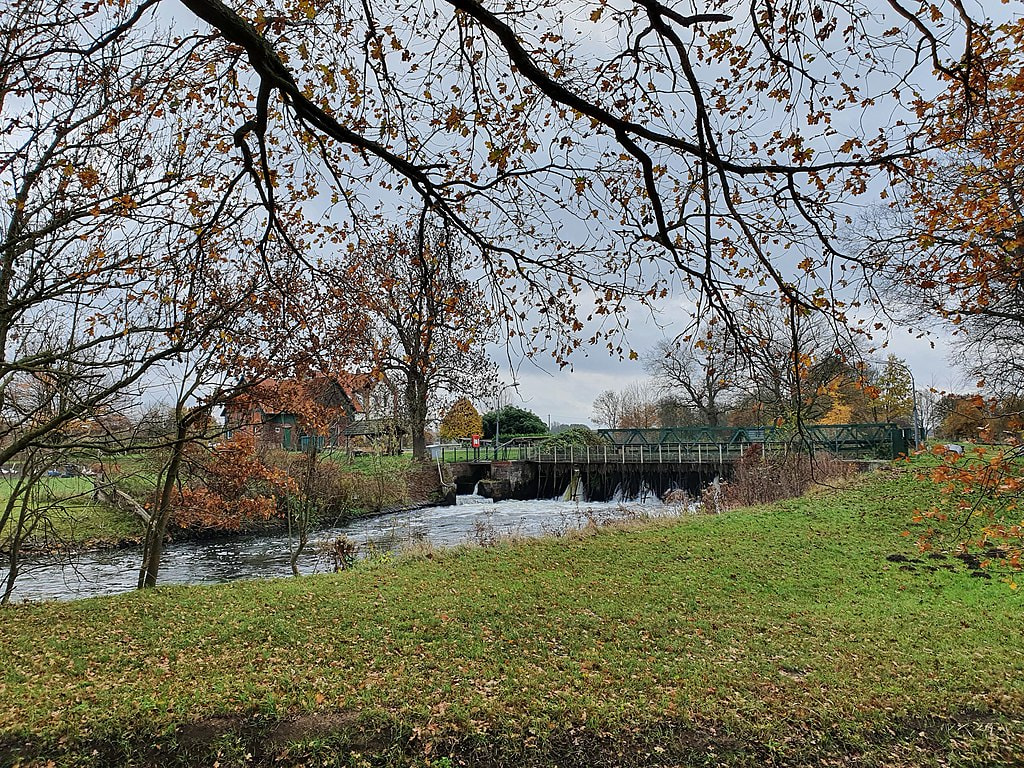 Nadelwehr am Fluss Ilmenau bei WIttorf
